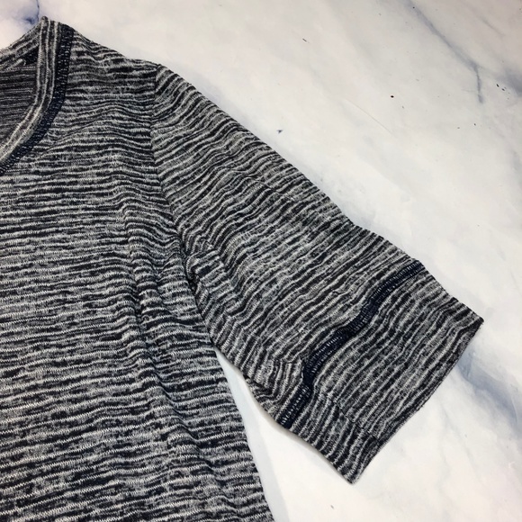 Athleta Grey Stripe Breezy Top Short Sleeve Tee - Picture 6 of 8